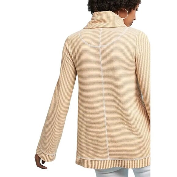 Anthropologie Maeve Tai Cowl Neck Striped Sweater Size S - Picture 7 of 9